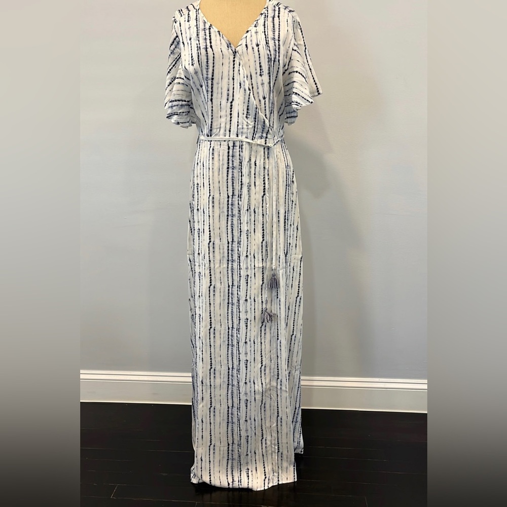 BLUE TIE DYE MAXI DRESS